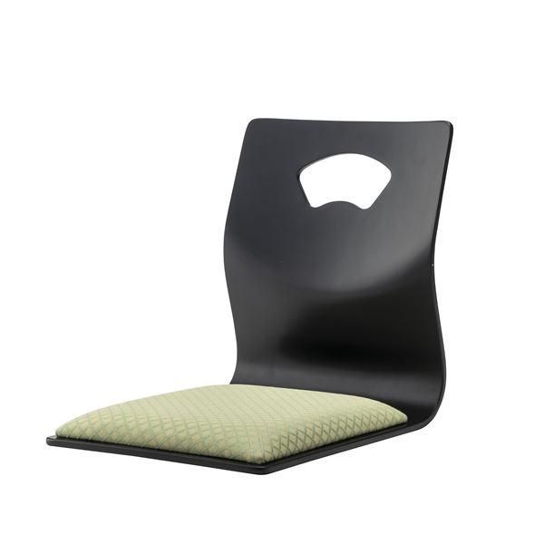 ds-座椅子 パーソナルチェア 幅36×奥行52×高さ43cm 4脚セット 取っ手付き イエローグリーン リビング 座敷 和室 客室 店舗 料理店