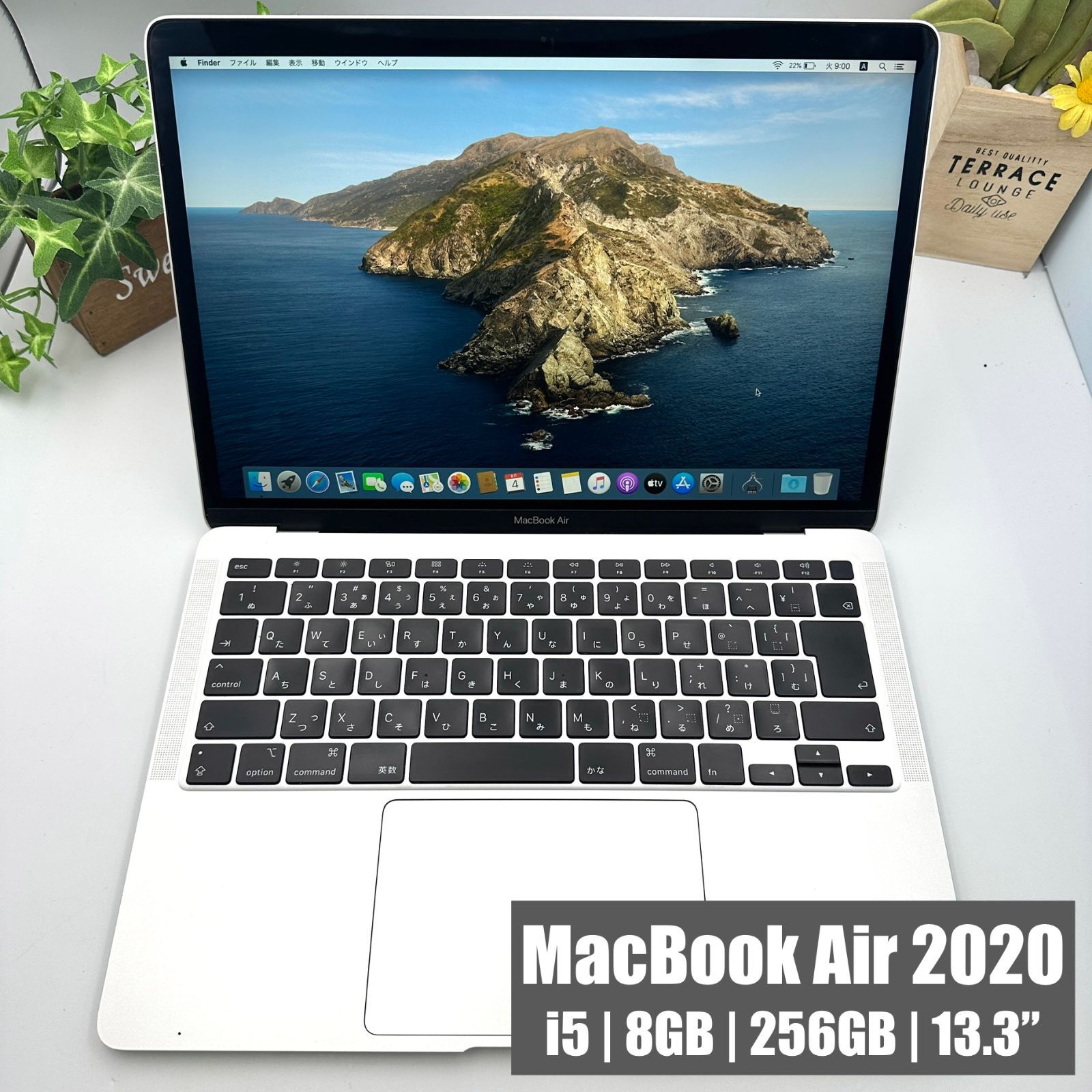 【動作良好】MacBook Air 2020 Core i3 8GB 256GB 13.3インチ JISキー【42】