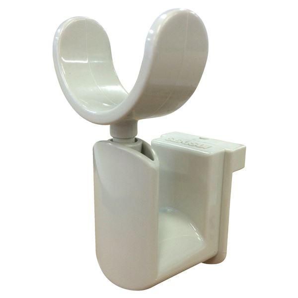 ds-(まとめ) 物干し竿受け/洗濯用品 〔かもい・なげし用〕 使用できる竿の太さ：3cmまで 室内干し 部屋干し 〔×20個セット〕