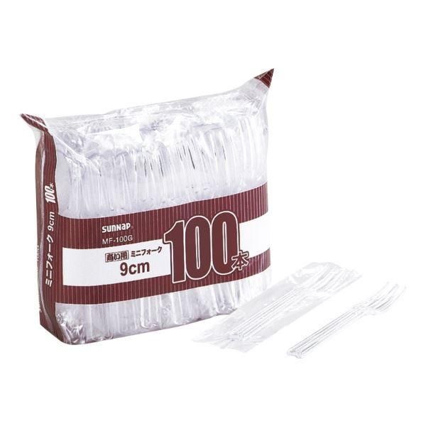 ds-(まとめ) ミニフォーク/使い捨て食器 〔9cm 100本入〕 アウトドア パーティー 商い用 業務用 〔×100個セット〕 31,421円