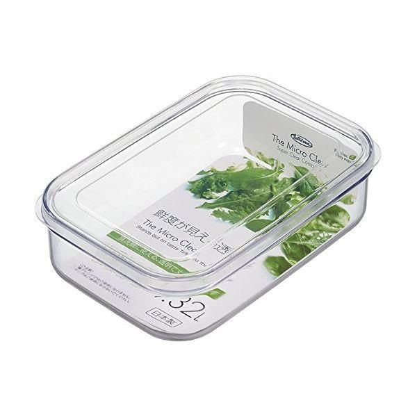 ds-〔まとめ〕 フードストッカー 保存容器 約幅14.1cm L 1320ml ナチュラル 60個セット 食洗機可 マイクロクリア フードケース