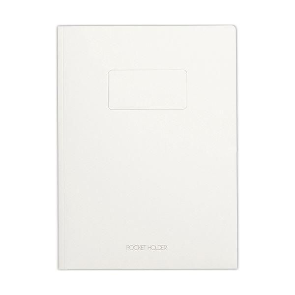 ds-(まとめ) ライオン事務器 ポケットホルダー両面ポケット A4(見開きA3) オフホワイト No.54N 1冊 〔×50セット〕