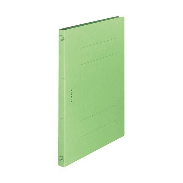 ds-(まとめ) ライオン事務器 フラットファイル(環境) 樹脂押え具 A4タテ 150枚収容 背幅18mm 緑 A-519KA4S 1セット(10冊) 〔×10セット〕