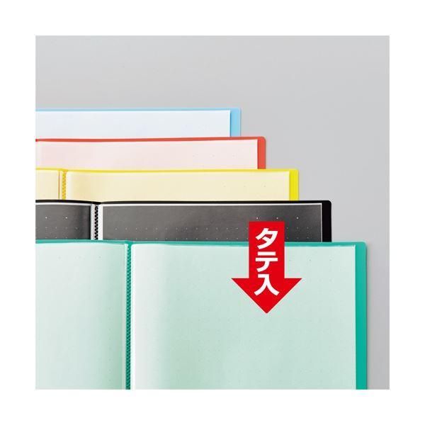 ds-(まとめ) キングジム クリアファイル カラーベースW A4タテ 40ポケット 背幅24mm 緑 132CW 1冊 〔×10セット〕