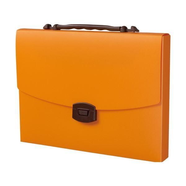 ds-(まとめ) ライオン事務器 キャリングバッグイロキャリ パンプキン CA-143PU 1個 〔×10セット〕
