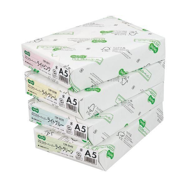 ds-(まとめ) TANOSEE αエコカラーペーパーII A5 ライトピンク 1冊（500枚） 〔×10セット〕