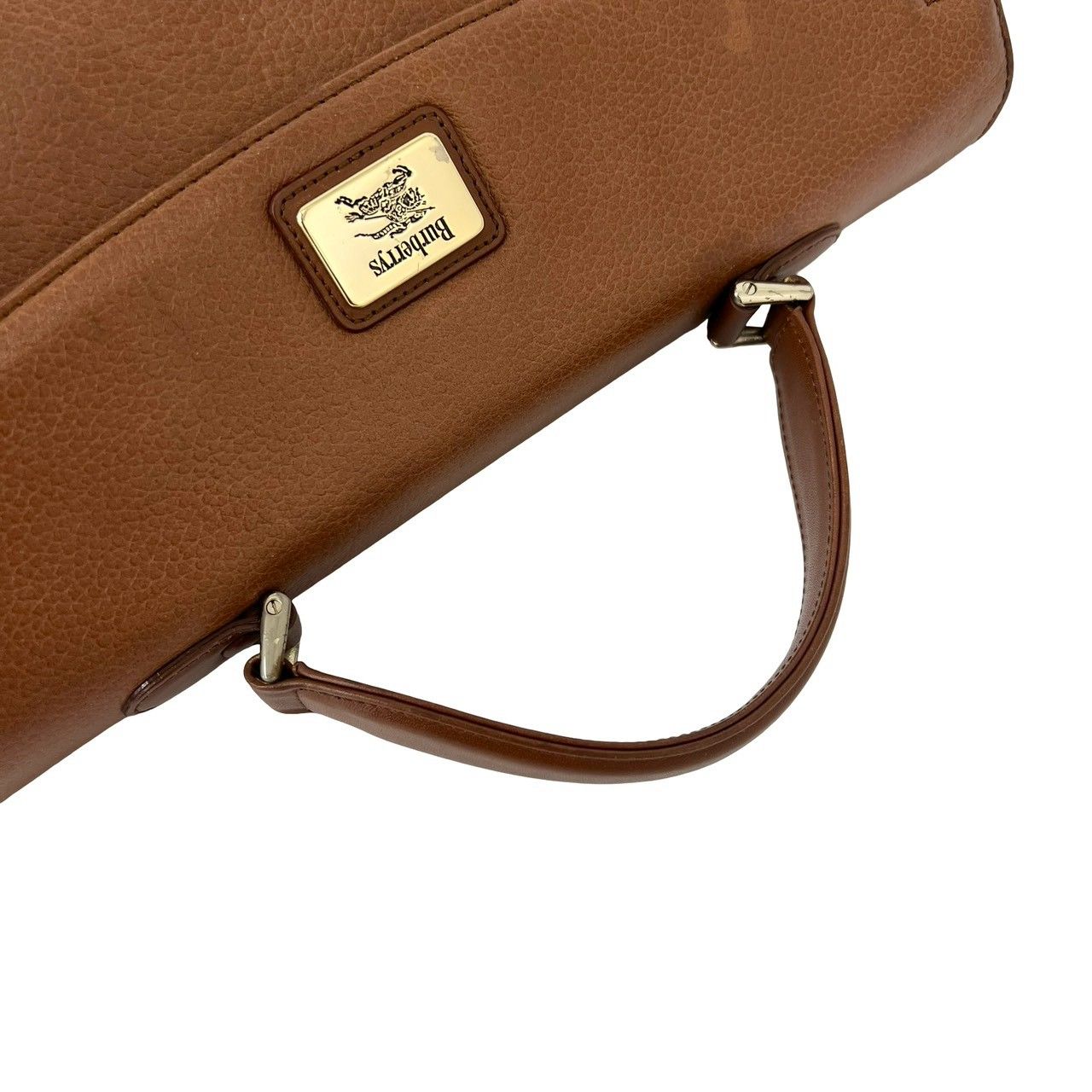 Burberrys ミニボストンバッグ ブラウン 極 美品 Burberrys バーバリーズ ヴィンテージ ロゴ 金具 ノバチェック