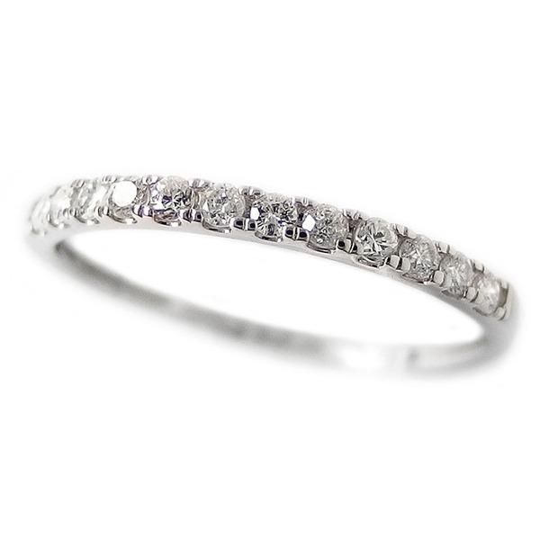 ds-ダイヤモンド リング ハーフエタニティ 0.15ct 17号 プラチナ Pt950 0.15カラット シンプル 細身 エタニティリング 指輪