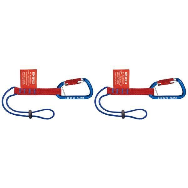 ds-KNIPEX クニペックス 落下防止ストラップ用 アダプター カラビナ付 005006TBK 2個入 工具 作業工具 道具 ツール DIY