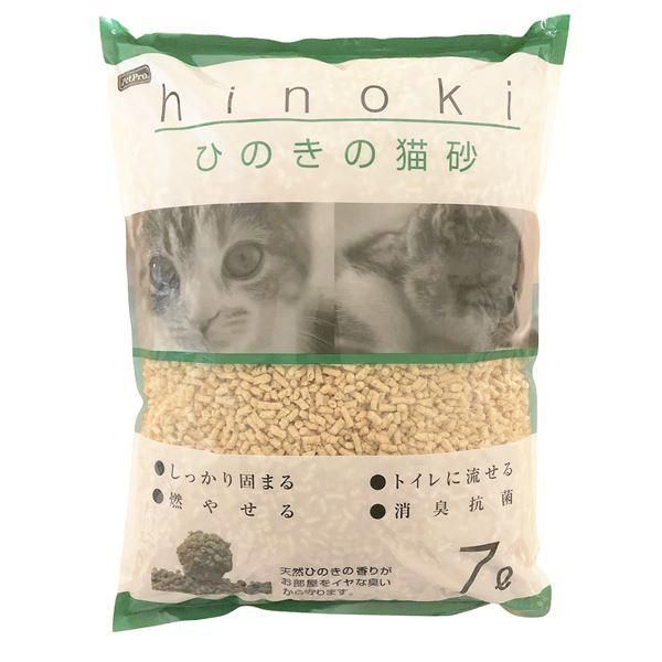 ds-（まとめ）ペットプロ ひのきの猫砂 7L〔×7セット〕