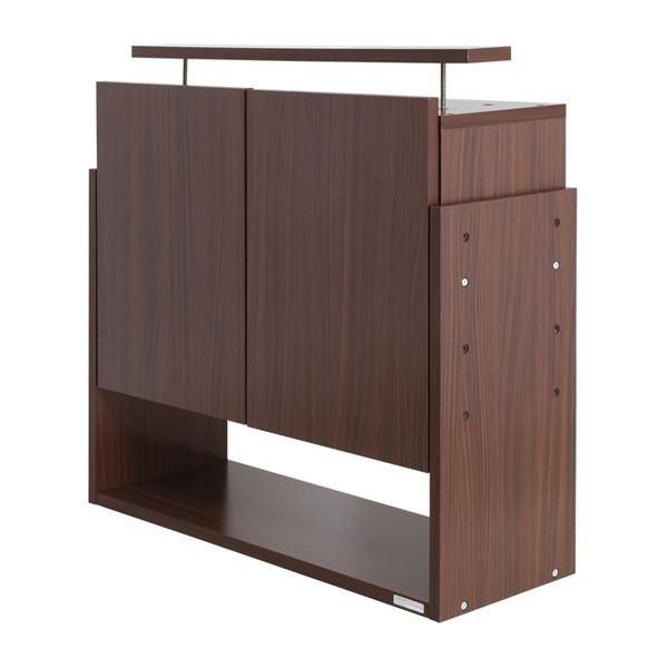 ds-コレクションケース/収納棚 ワイド 専用上置き 〔ハイタイプ 奥行29cm用 ブラウン〕 幅83.1cm 本体別売 〔組立品〕 13,026円