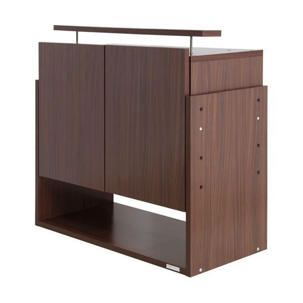 ds-コレクションケース/収納棚 ワイド 専用上置き 〔ハイタイプ 奥行39cm用 ブラウン〕 幅83.1cm 本体別売 〔組立品〕