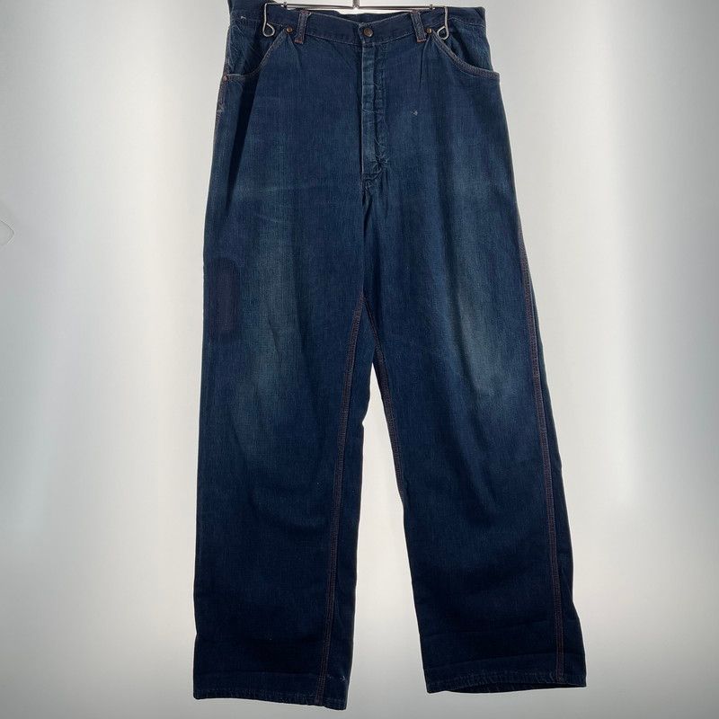 【現状渡し品】 BIGMAC ビッグマック 50’s VINTAGE TALON PINLOCK PAINTER DENIM 50年代 ヴィンテージ かぎ爪 ピンロック ペインター デニム ボトムス 片爪 ジーンズ 【156-260809-sa-05-tei】