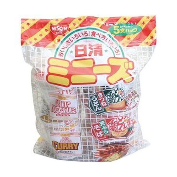 ds-（まとめ）日清食品 ミニーズ[東] 5種 1セット（30食：5食×6パック）〔×4セット〕