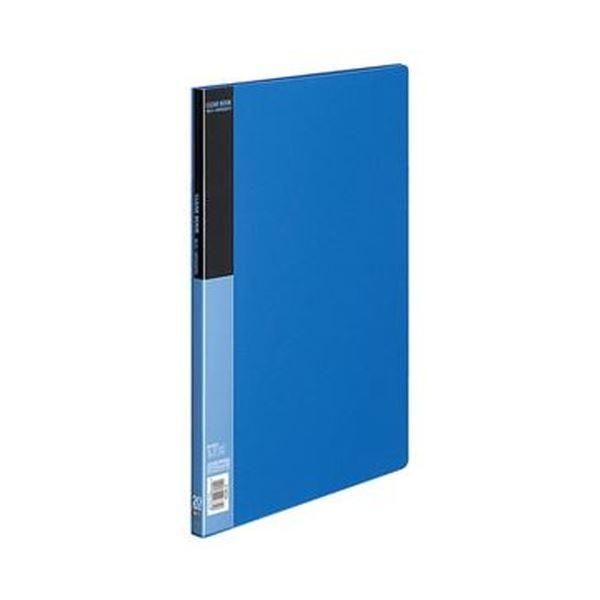 ds-（まとめ）コクヨ クリヤーブック（ベーシック）固定式 B4タテ 20ポケット 背幅17mm 青 ラ-B24B 1セット（4冊）〔×3セット〕
