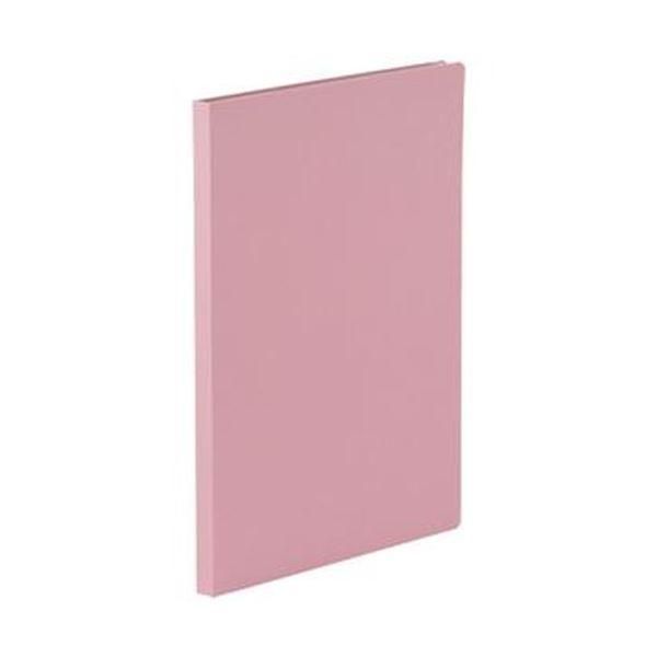 ds-(まとめ)TANOSEE 貼り表紙クリアファイルA4タテ 20ポケット コリンスピンク 1セット(10冊)〔×3セット〕