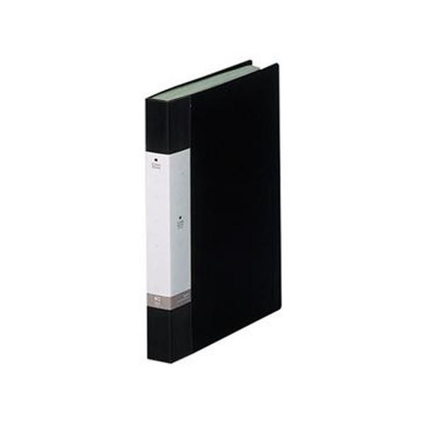 ds-(まとめ)リヒトラブ リクエスト クリヤーブックA4タテ 40ポケット 背幅32mm 黒 G3202-24 1セット(10冊)〔×3セット〕
