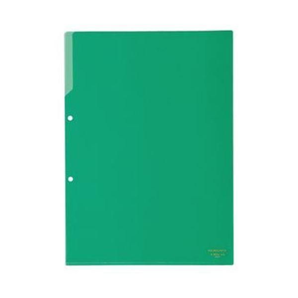 ds-（まとめ）コクヨ クリヤーホルダー（2穴あき・カラー）A4 緑 フ-750G 1セット（50枚）〔×3セット〕