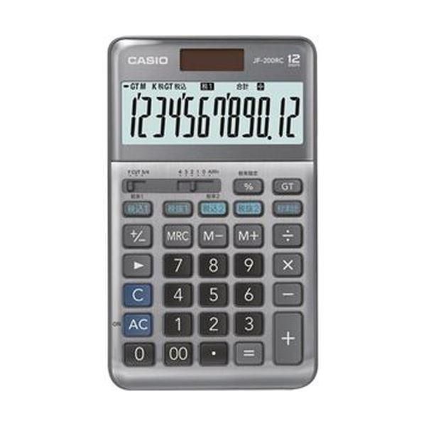 ds-（まとめ）カシオ 軽減税率電卓 12桁ジャストタイプ JF-200RC-N 1台〔×3セット〕