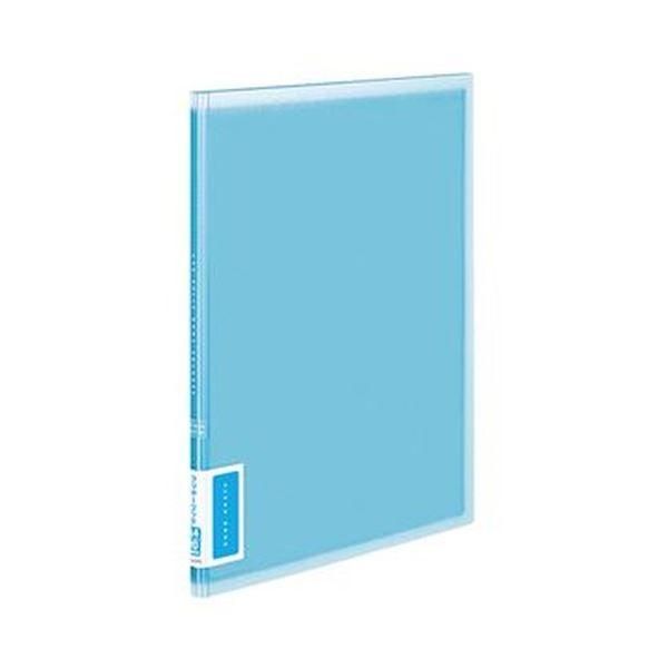 ds-（まとめ）コクヨ クリヤーブック（コロレー）固定式 A4タテ 20ポケット 背幅13mm ブルー ラ-V20B 1セット（6冊）〔×5セット〕