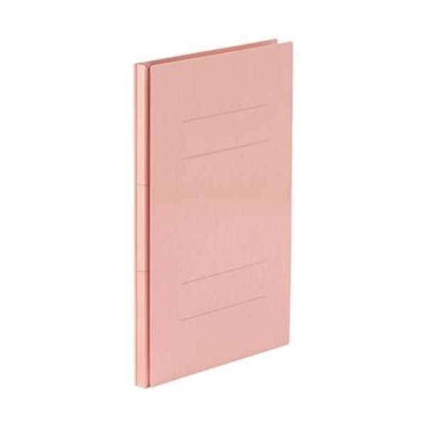 ds-(まとめ)TANOSEE 背幅伸縮フラットファイル(PPラミ表紙)A4タテ 1000枚収容 背幅18~118mm ピンク 1セット(10冊)〔×5セット〕