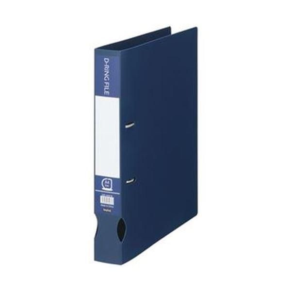 ds-(まとめ)TANOSEE Dリングファイル(再生PP表紙)A4タテ 2穴 300枚収容 背幅43mm インディゴブルー 1セット(10冊)〔×5セット〕
