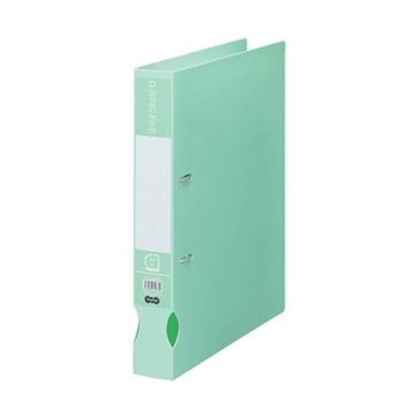 ds-(まとめ)TANOSEE Dリングファイル(再生PP表紙)A4タテ 2穴 300枚収容 背幅43mm ミントグリーン 1セット(10冊)〔×5セット〕