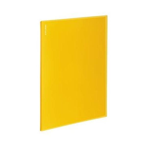 ds-（まとめ）コクヨ ポケットファイルα（ノビータα）固定式 A4タテ 6ポケット 背幅3mm 黄 ラ-NF6Y 1セット（10冊）〔×10セット〕