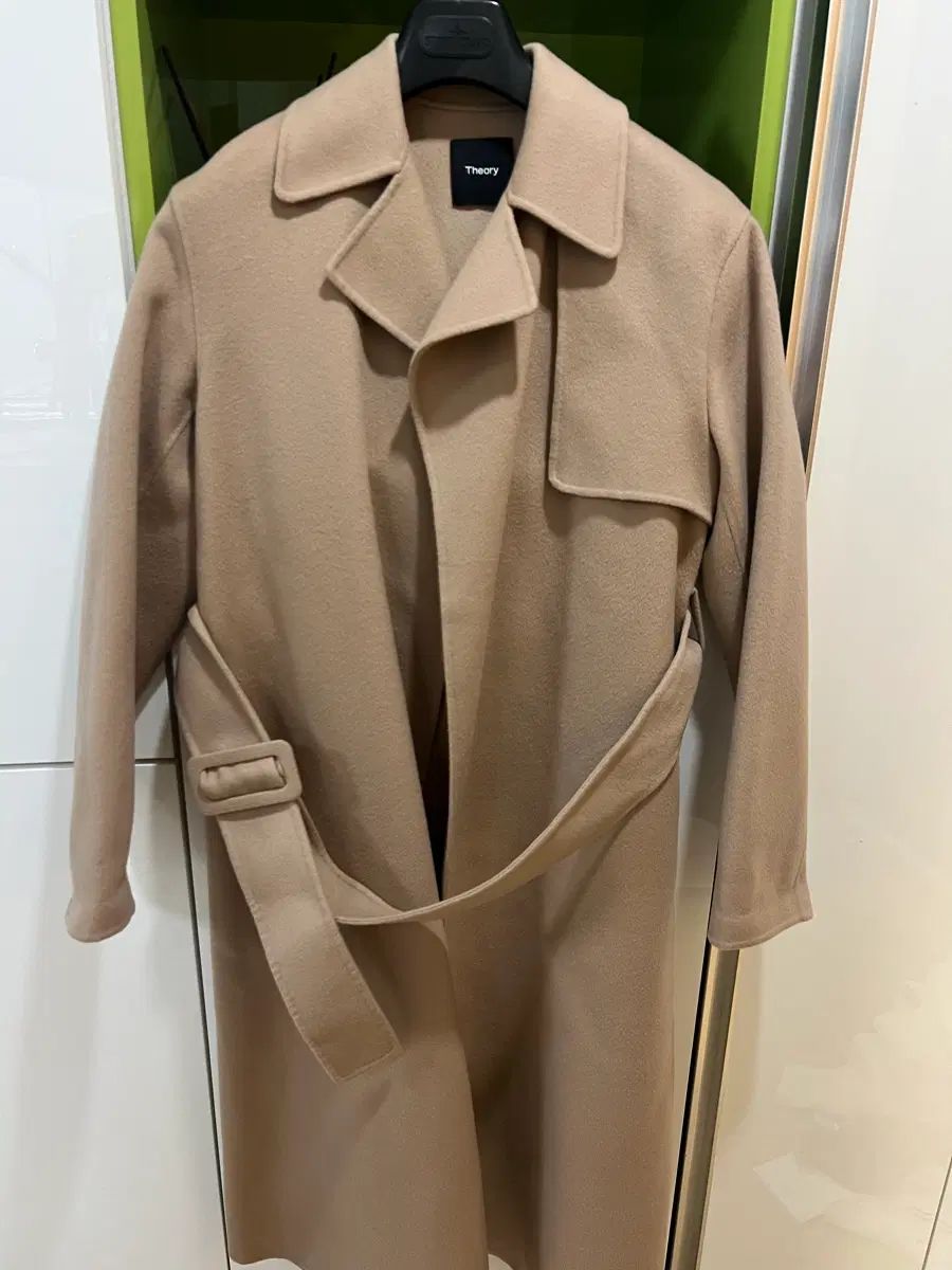 セオリー カシミア ベルトコート 55 55半 (ほぼ新品)