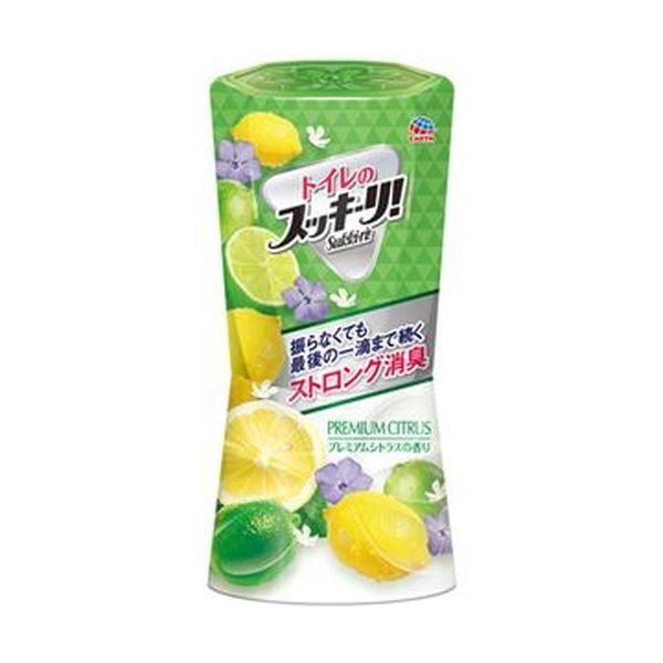ds-（まとめ）アース製薬 トイレのスッキーリ プレミアムシトラス 400ml 1セット（3個）〔×10セット〕