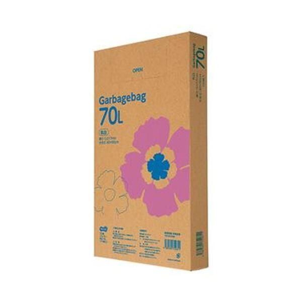 ds-（まとめ）TANOSEE ゴミ袋エコノミー乳白半透明 70L BOXタイプ 1箱（110枚）〔×10セット〕