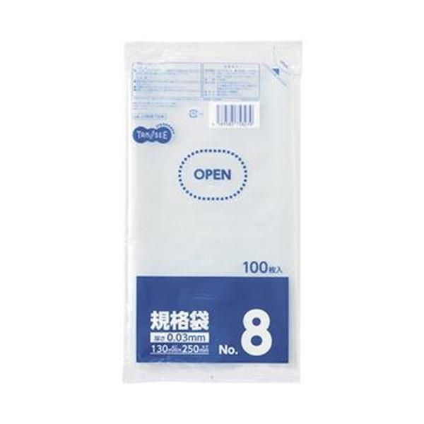 ds-（まとめ）TANOSEE 規格袋 8号0.03×130×250mm 1セット（1000枚：100枚×10パック）〔×10セット〕