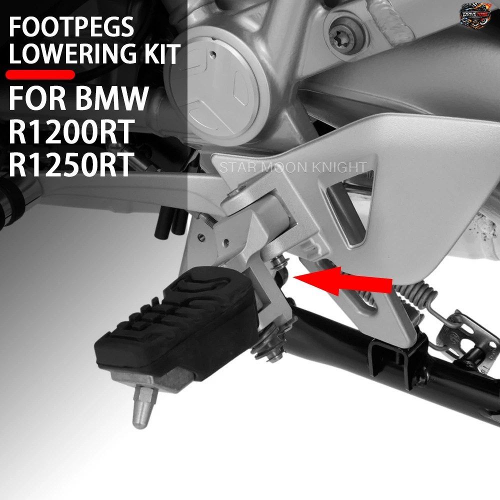 BMW R1250RT R1200RT LC 2014-2022用モーターサイクルドライバーフットレスト移設ライダーフットペグフットペグロワーキット