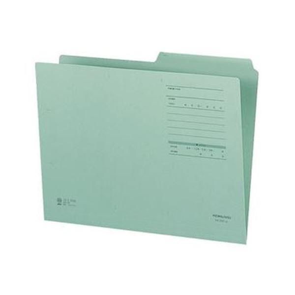 ds-（まとめ）コクヨ 1/2カットフォルダー（カラー・Fタイプ）A4 緑 A4-2FF-G 1セット（10冊）〔×20セット〕
