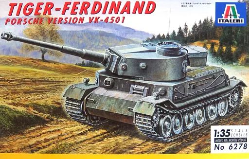 [Used] Plastic Model 1/35 German Heavy Tank Ferdinand Tiger [6278]