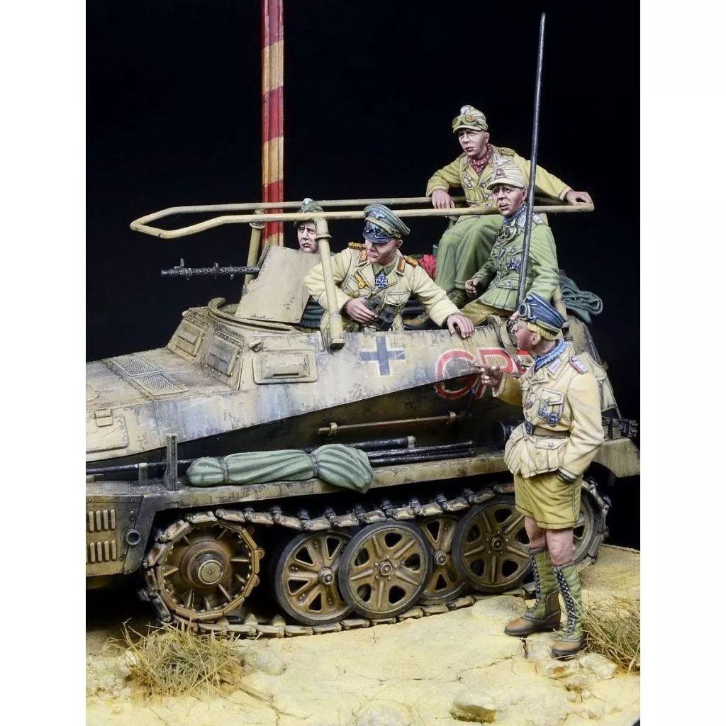 【中古】プラモデル 1/35 WWII ドイツ 「砂漠のキツネの偵察」ロンメルとグライフ乗員セット 北アフリカ1941-42(タコム用) レジンキャストキット [DD35283]