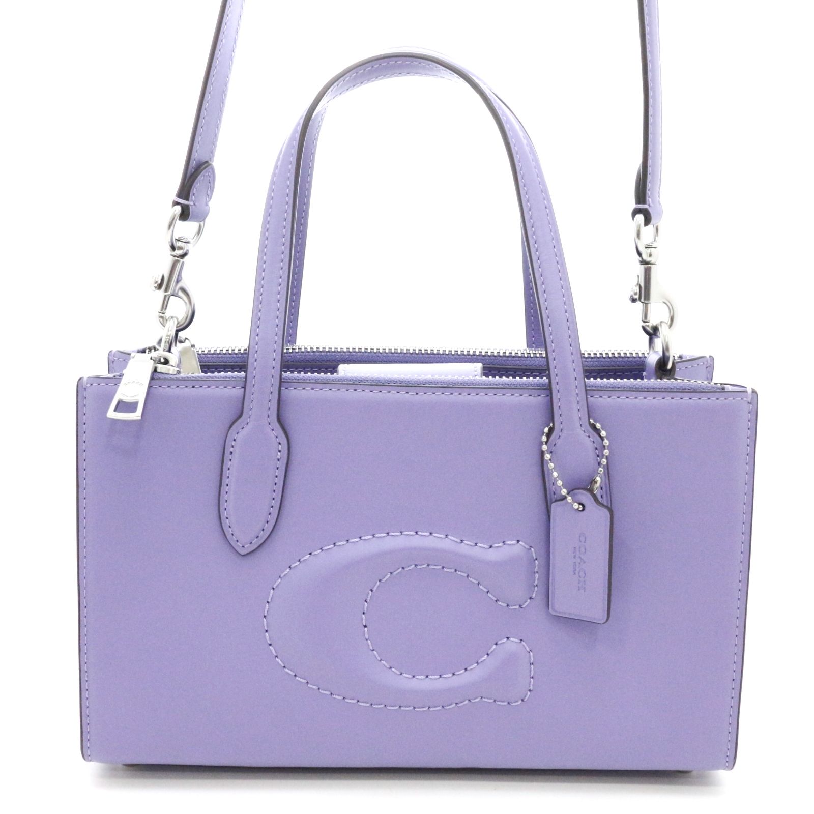 COACH コーチ ニーナ 2WAYバッグ CR097 ショルダーバッグ レザー パープル レディース【中古】473