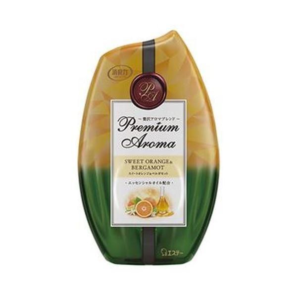 ds-（まとめ）エステー お部屋の消臭力 PremiumAroma スイートオレンジ＆ベルガモット 400ml 1個〔×20セット〕