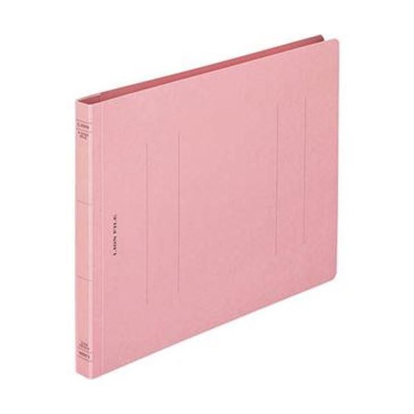 ds-（まとめ）ライオン事務器 フラットファイル（環境）樹脂押え具 B5ヨコ 150枚収容 背幅18mm ピンク A-526KB5E 1冊〔×100セット〕