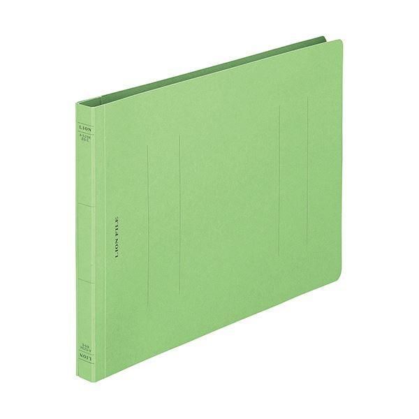 ds-（まとめ）ライオン事務器 フラットファイル（環境）樹脂押え具 B5ヨコ 150枚収容 背幅18mm 緑 A-529KB5E 1冊〔×50セット〕