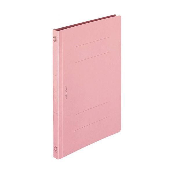 ds-（まとめ）ライオン事務器 フラットファイル（環境）樹脂押え具 B5タテ 150枚収容 背幅18mm ピンク A-526KB5S 1冊〔×50セット〕