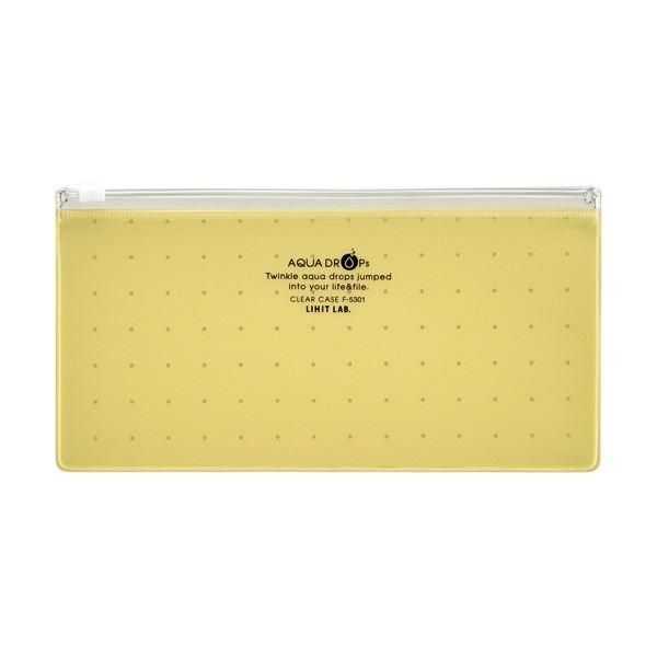 ds-（まとめ）リヒトラブ AQUA DROPsクリヤーケース PEN（通帳）黄 F-5301-5 1枚〔×30セット〕