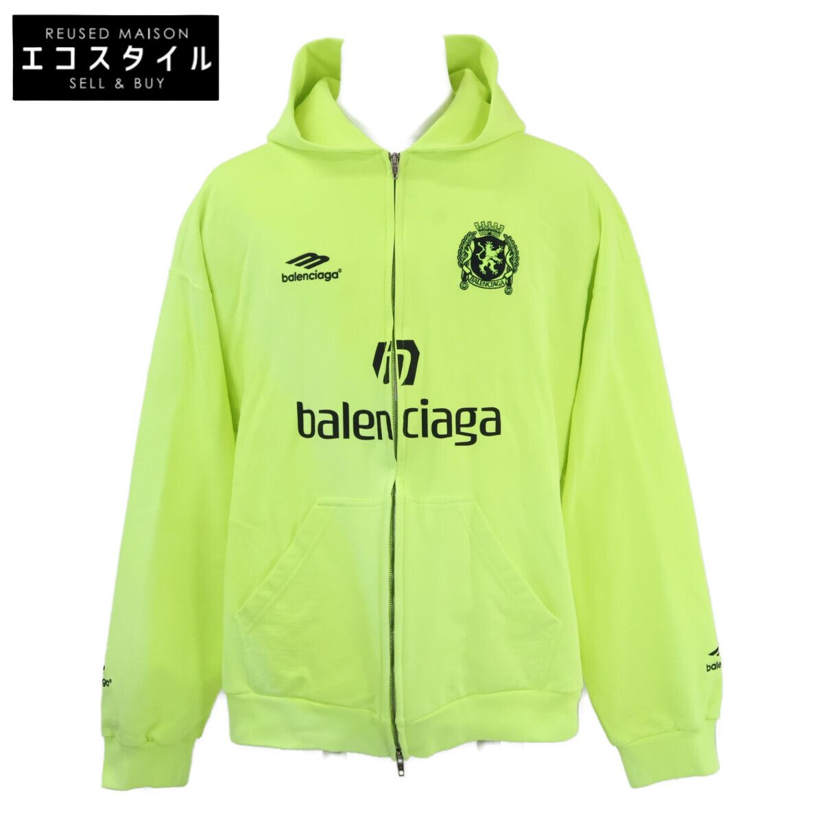 BALENCIAGA　バレンシアガ　【国内正規/23年製】744457 Soccer Paris Zip-Hoodie ジップアップ パーカー　M