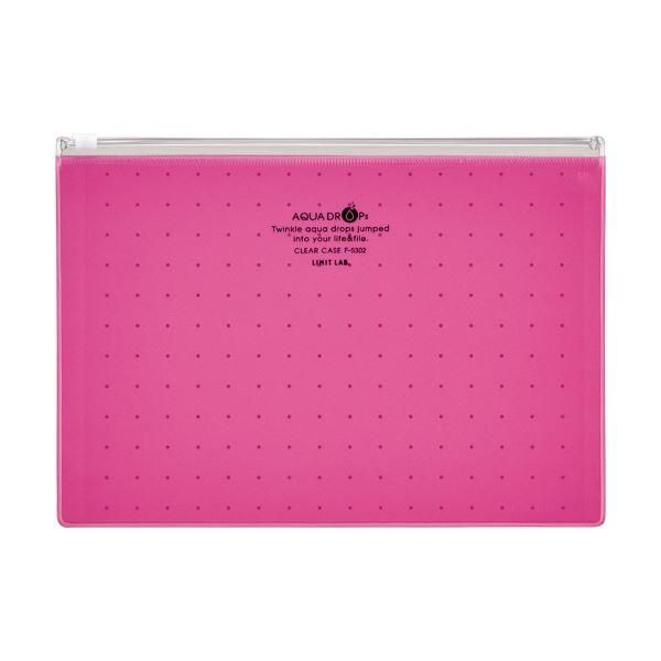ds-（まとめ）リヒトラブ AQUA DROPsクリヤーケース A5ヨコ 赤 F-5302-3 1枚〔×20セット〕