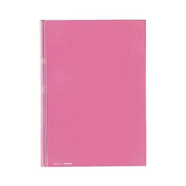 ds-（まとめ）コクヨ レールクリヤーホルダー（カラーズ）PET A4タテ 20枚収容 桃 フ-TPC760P 1セット（5冊）〔×10セット〕