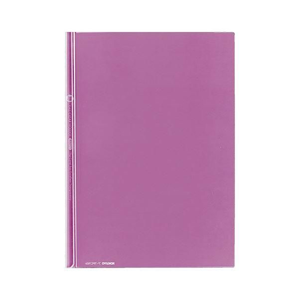 ds-（まとめ）コクヨ レールクリヤーホルダー（カラーズ）PET A4タテ 20枚収容 紫 フ-TPC760V 1セット（5冊）〔×10セット〕
