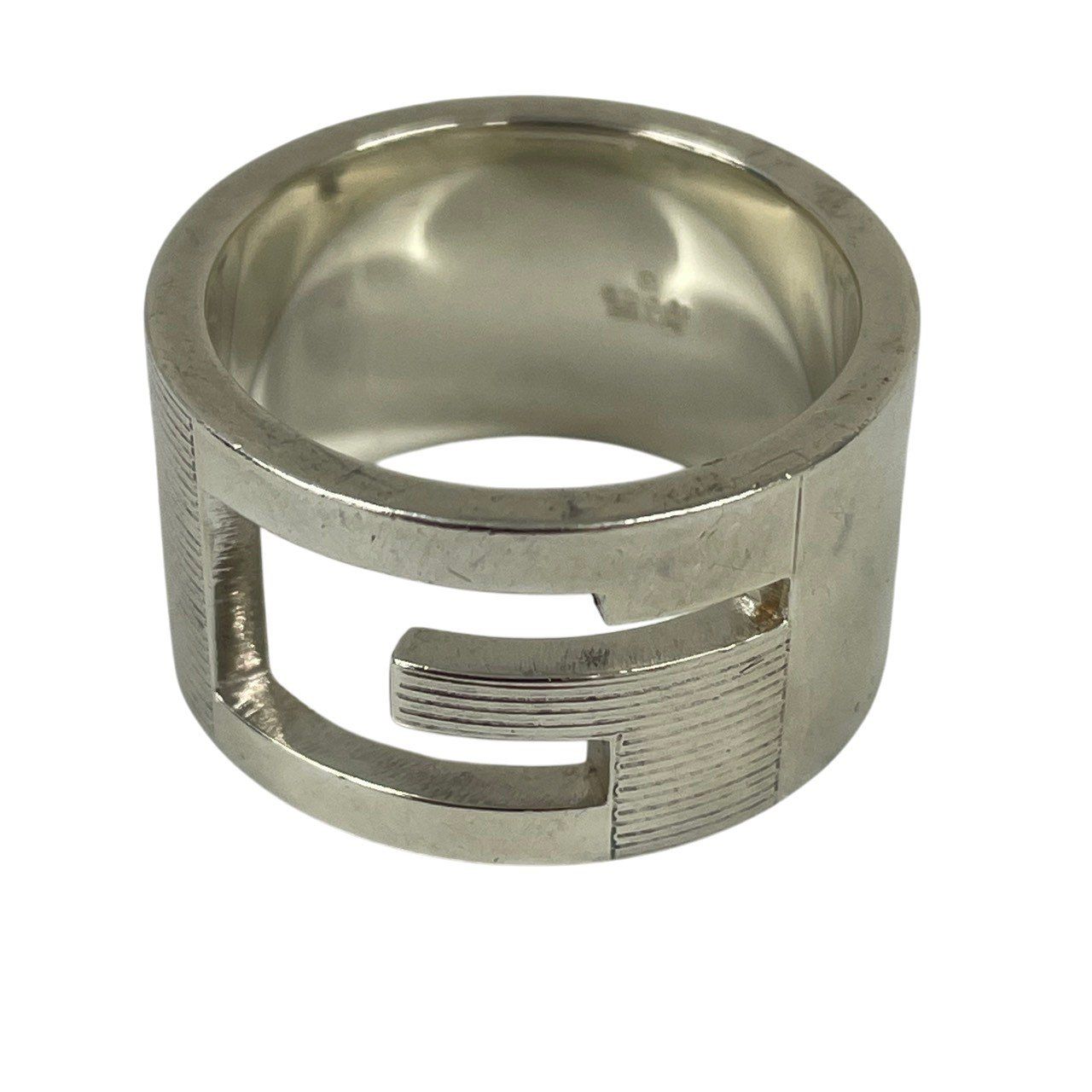 GUCCI/グッチ/ブランデット/Gリング/ワイド /シルバー/Sv925/15号/12g