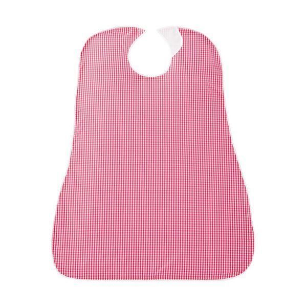 ds-（まとめ）カネモ商事 LOr食事用エプロンギンガムチェックレッド 1枚〔×5セット〕