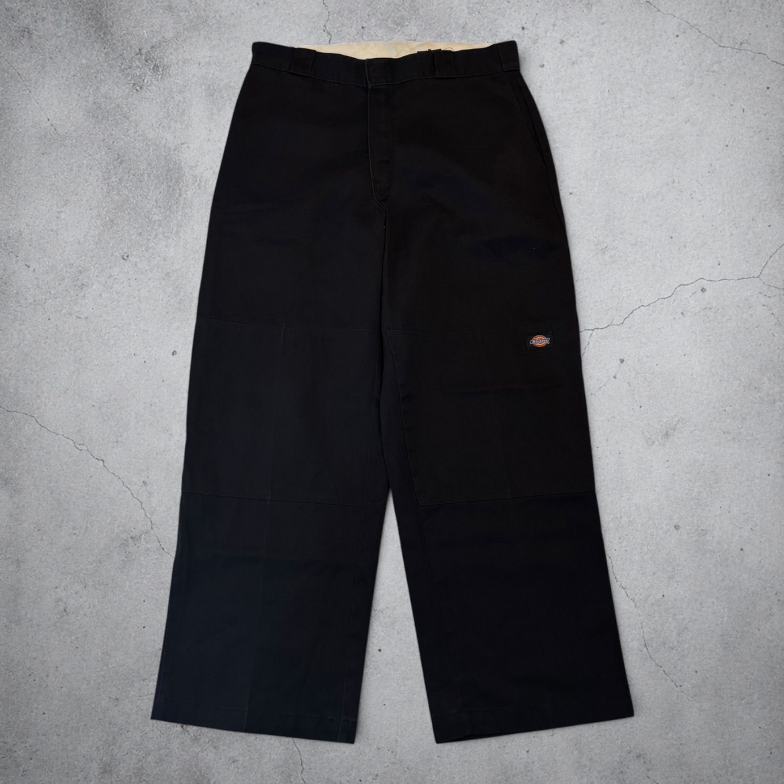 00s Dickies Double Knee Work Pants W34 BLACK ディッキーズ ダブルニー ワークパンツ 黒 古着 9,240円