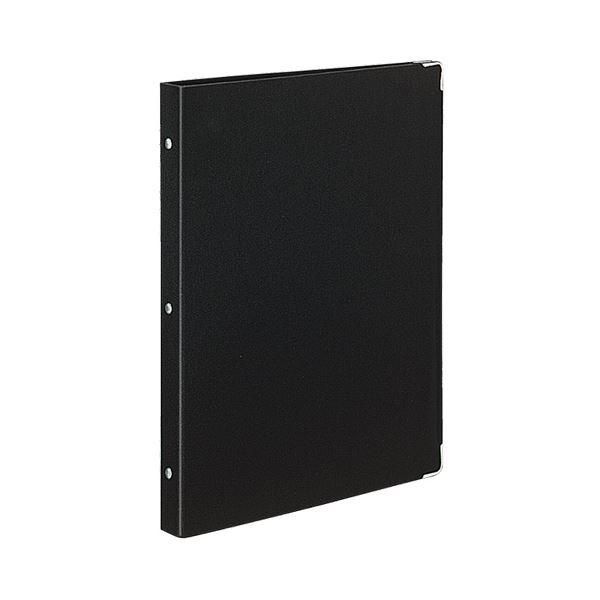 ds-（まとめ）コクヨ バインダーノート（カラーパレット）ミドルタイプ A4タテ 30穴 ブラック ル-155-1 1セット（2冊）〔×2セット〕